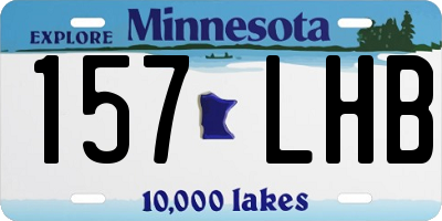 MN license plate 157LHB