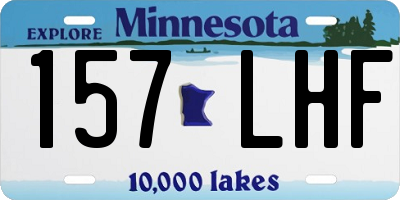 MN license plate 157LHF