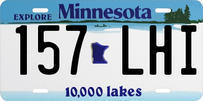 MN license plate 157LHI