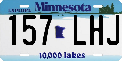 MN license plate 157LHJ