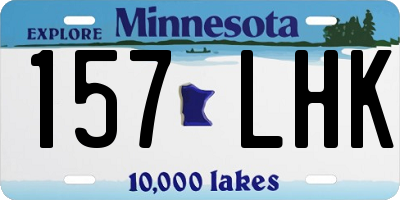 MN license plate 157LHK