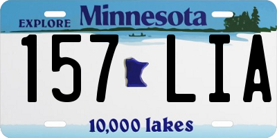 MN license plate 157LIA