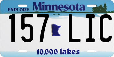 MN license plate 157LIC