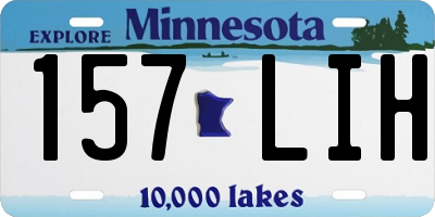 MN license plate 157LIH