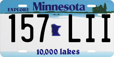 MN license plate 157LII