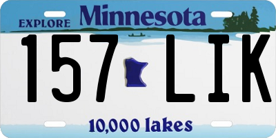 MN license plate 157LIK