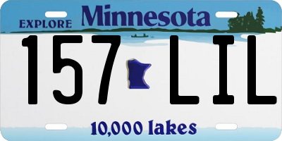MN license plate 157LIL