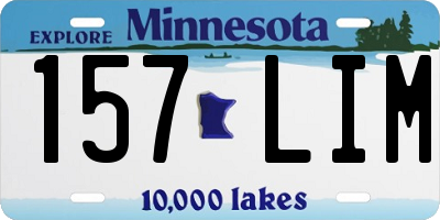 MN license plate 157LIM