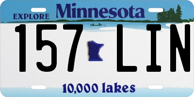 MN license plate 157LIN