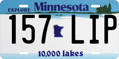 MN license plate 157LIP