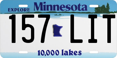 MN license plate 157LIT