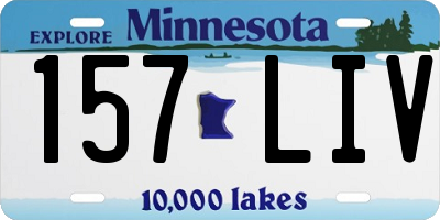 MN license plate 157LIV
