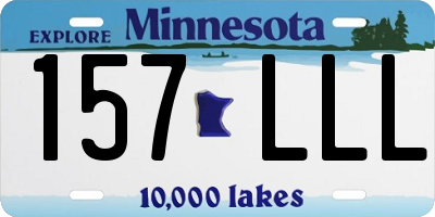 MN license plate 157LLL