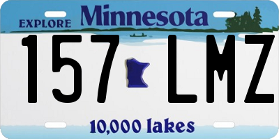 MN license plate 157LMZ
