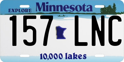MN license plate 157LNC