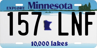 MN license plate 157LNF