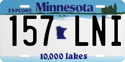 MN license plate 157LNI