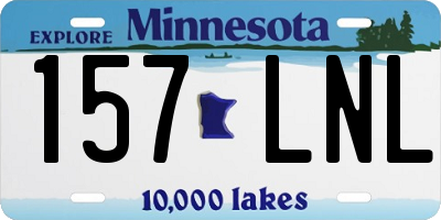 MN license plate 157LNL