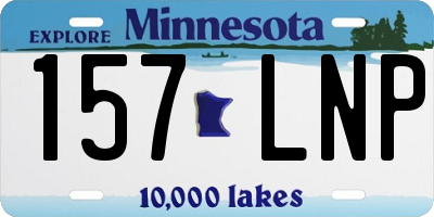 MN license plate 157LNP
