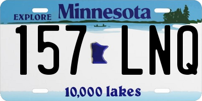 MN license plate 157LNQ