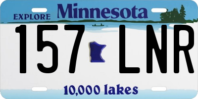 MN license plate 157LNR