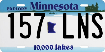 MN license plate 157LNS