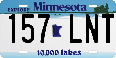 MN license plate 157LNT