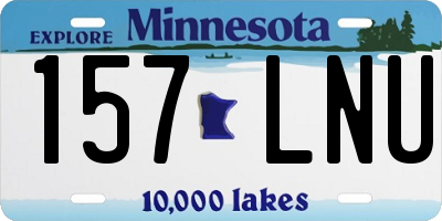 MN license plate 157LNU