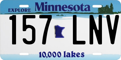 MN license plate 157LNV