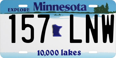 MN license plate 157LNW