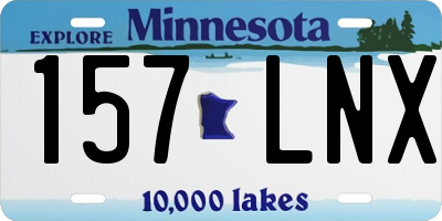 MN license plate 157LNX