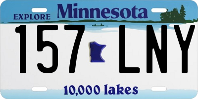 MN license plate 157LNY