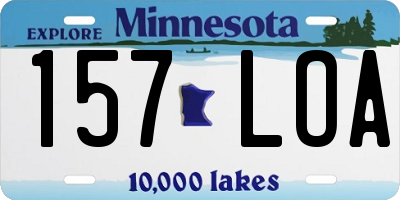MN license plate 157LOA