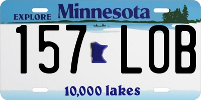 MN license plate 157LOB