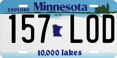 MN license plate 157LOD