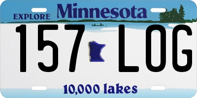MN license plate 157LOG
