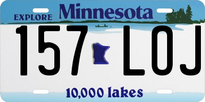 MN license plate 157LOJ