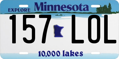 MN license plate 157LOL