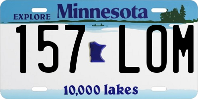 MN license plate 157LOM