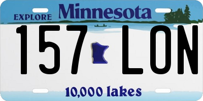 MN license plate 157LON