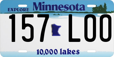 MN license plate 157LOO