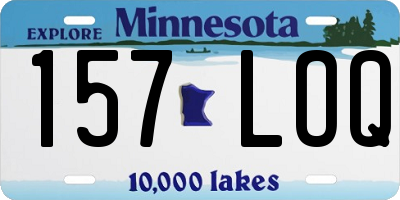 MN license plate 157LOQ