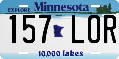 MN license plate 157LOR