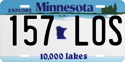 MN license plate 157LOS