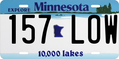 MN license plate 157LOW