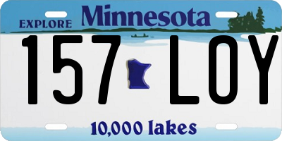 MN license plate 157LOY