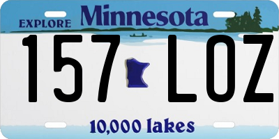 MN license plate 157LOZ