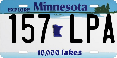 MN license plate 157LPA