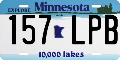 MN license plate 157LPB