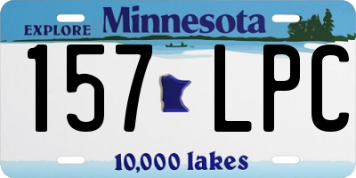 MN license plate 157LPC